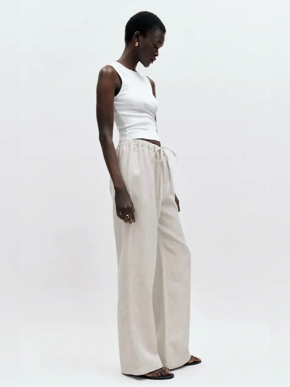 Reformation Olina 100% Linen Pant